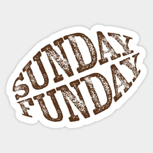 Sunday Funday Football Fan Sticker